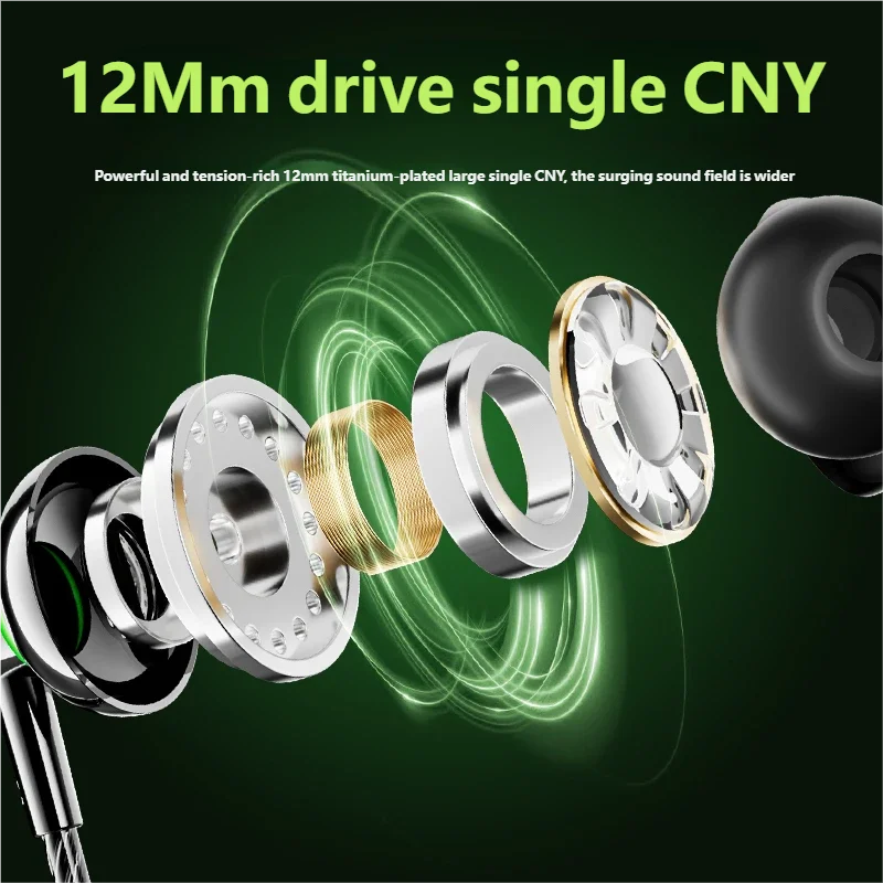 Wired In-Ear Headphones with Deep Bass and Inline Mic for Mobile Phones and Laptop Devices