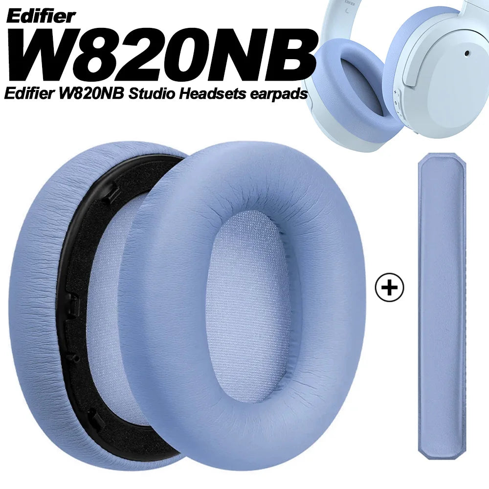 Replacement Premium Protein Leather Memory Foam Earpads for Edifier Over-Ear Headphones