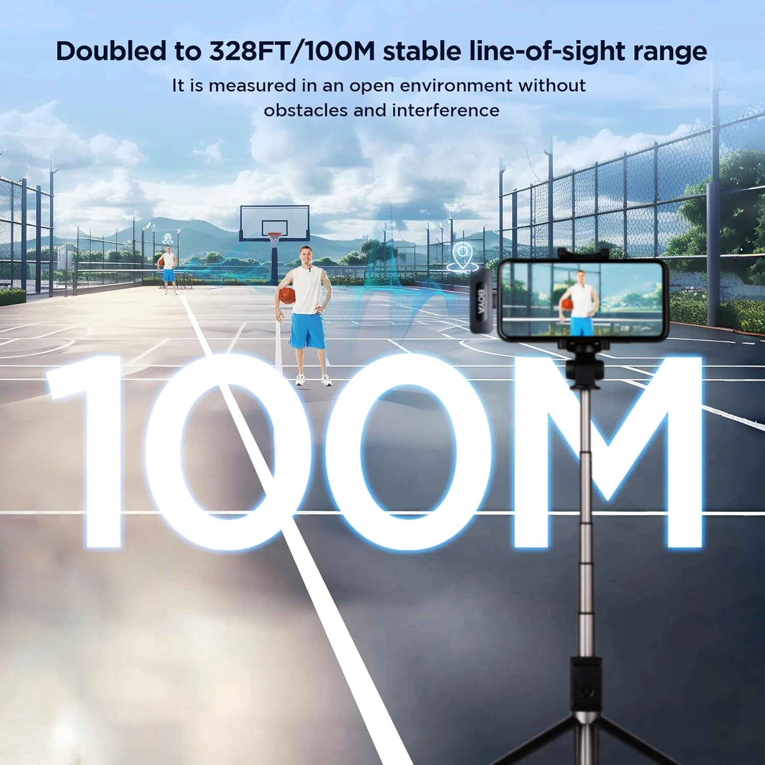 BOYA BY-V3 Wireless Lavalier Microphone for iPhone Android USB-C Cameras DJI Pocket 3 Video Recording Pro