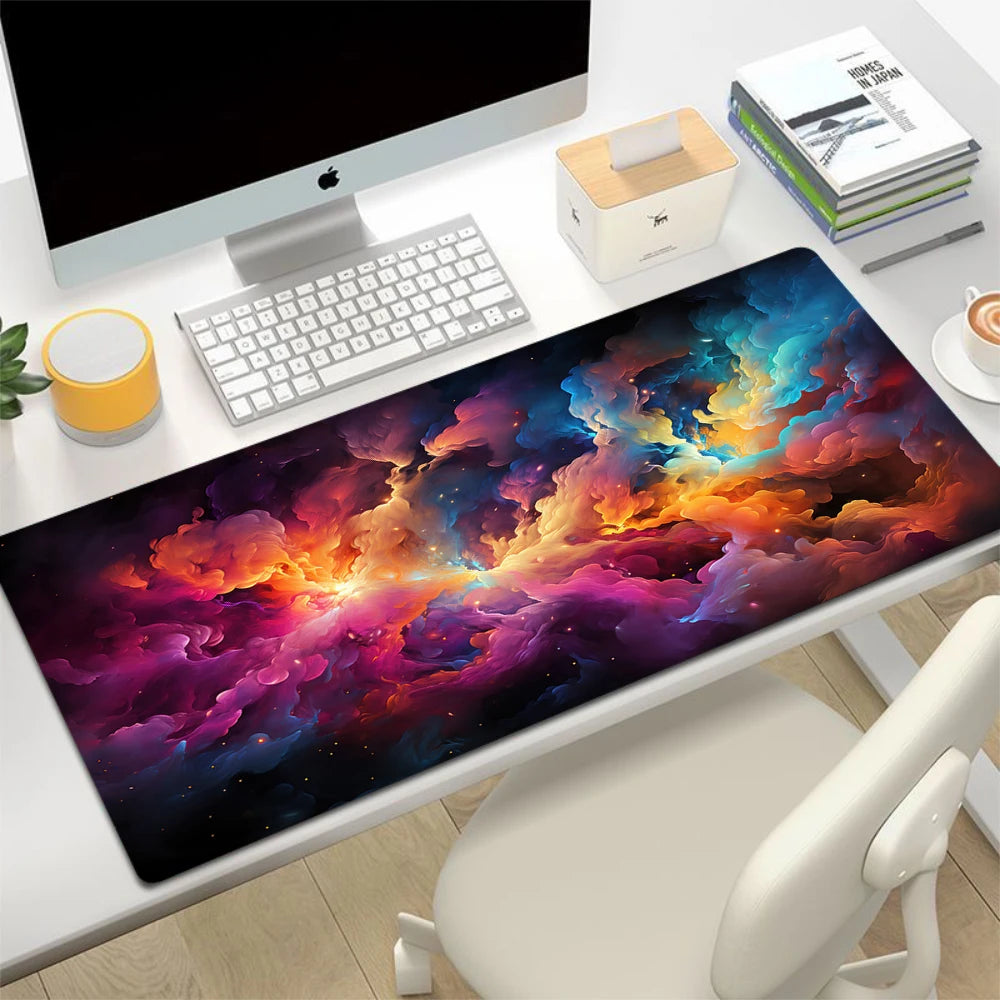 XXL Extended Anti-Slip Starry Sky Mouse Mat for PC Gaming Desks and Office Keyboards