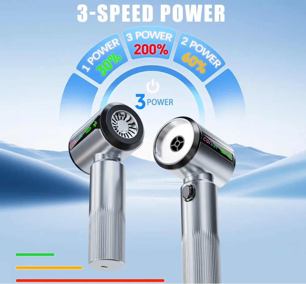 Powerful Cordless Handheld Car Vacuum Cleaner 7500mAh Wet Dry Portable Cleaner with LED Display