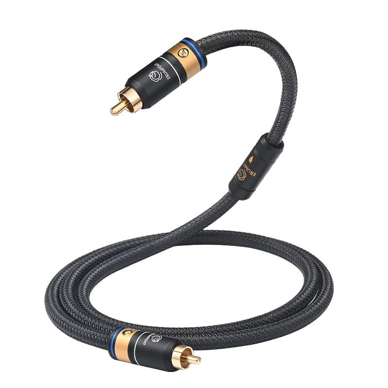 Premium 75 Ohm RCA Coaxial Digital Audio Cable for DAC TV Amplifier and Speaker Systems