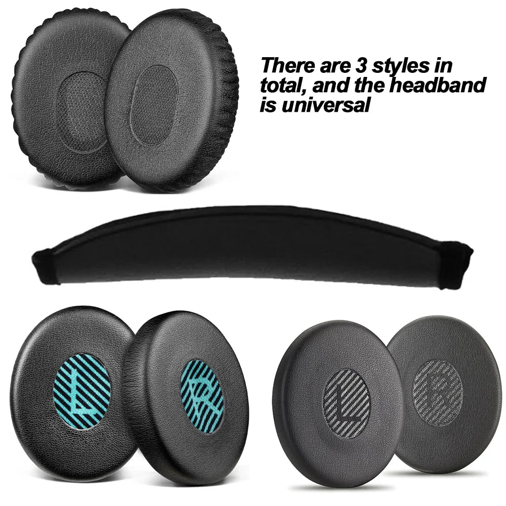 Premium Protein Leather Memory Foam Replacement Earpads Compatible with Bose QC3 OE OE1 Headphones