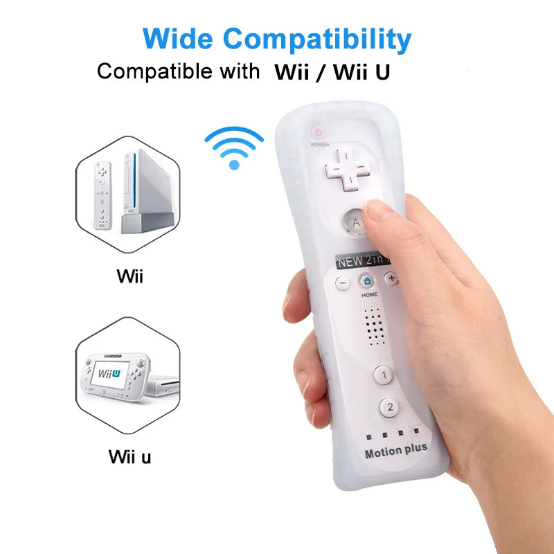 Wireless Game Controller and Nunchuck Set with Motion Sensing for Wii and Wii U Consoles