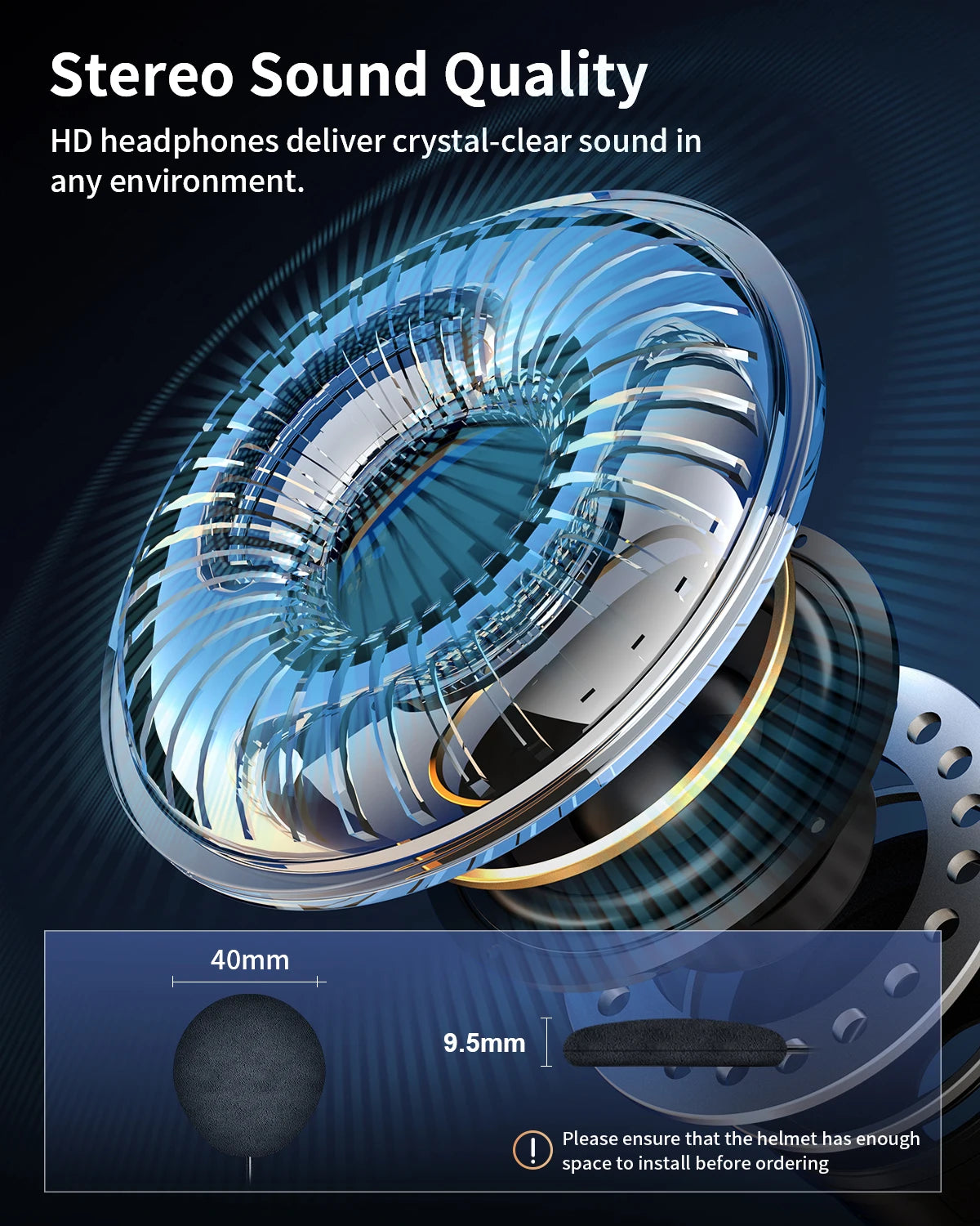 Bluetooth Motorcycle Helmet Intercom Headset with FM Radio and 1000M Range for Group Riding