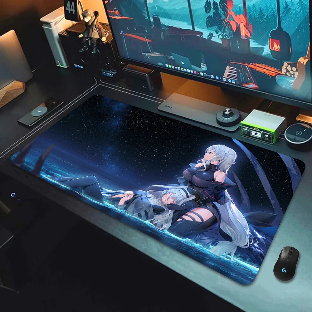 Large Gaming Mouse Pad with Non-Slip Rubber Base and Anime-Inspired Design for E-Sports Setups