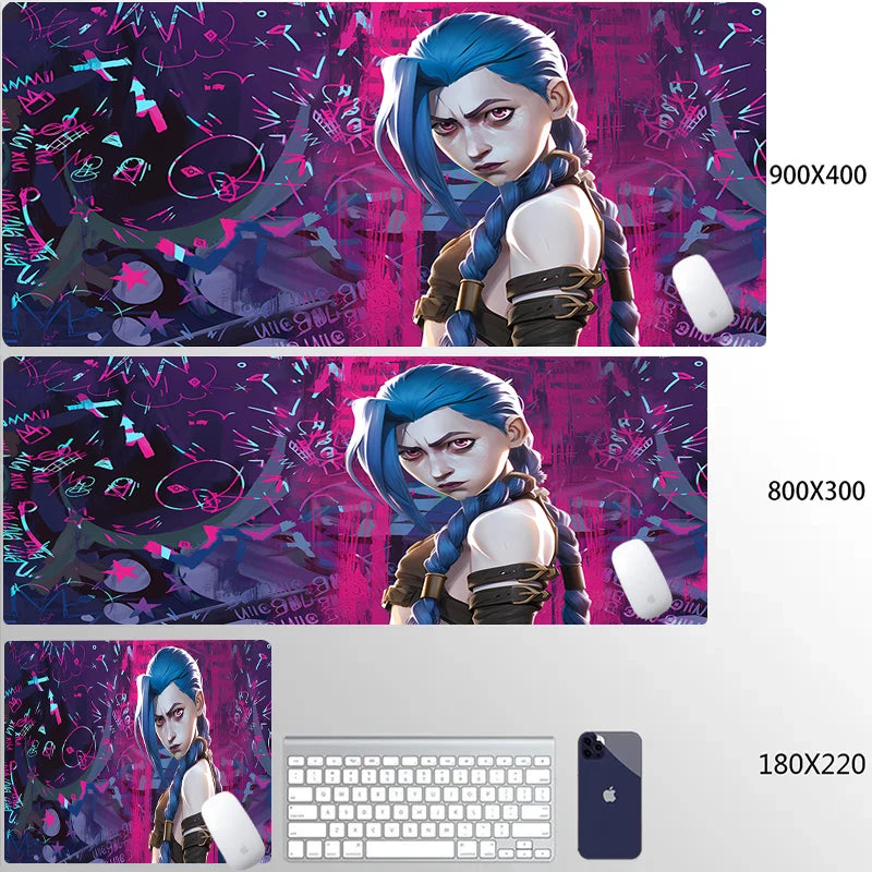 XXL Extended Gaming Mouse Mat with Anti-slip Rubber Base, Durable Edge, Desk Protection 90x40cm