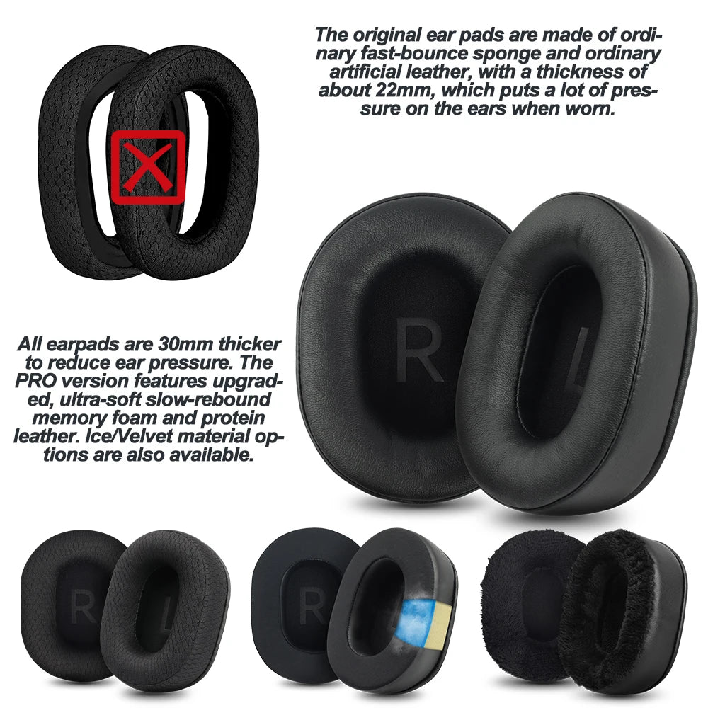 Replacement Memory Foam Earpads for Logitech G435, Zone Vibe 100 and Zone Vibe 125 Headphones