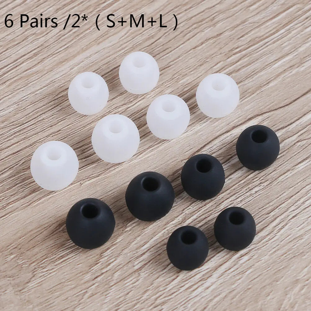 Universal Silicone Replacement Earbuds Tips Set with Multiple Sizes for In Ear Headphones