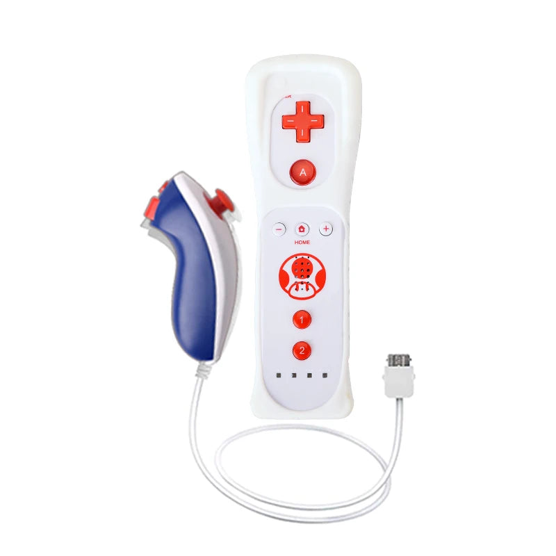 Wireless Game Controller and Nunchuck Set with Motion Sensing for Wii and Wii U Consoles