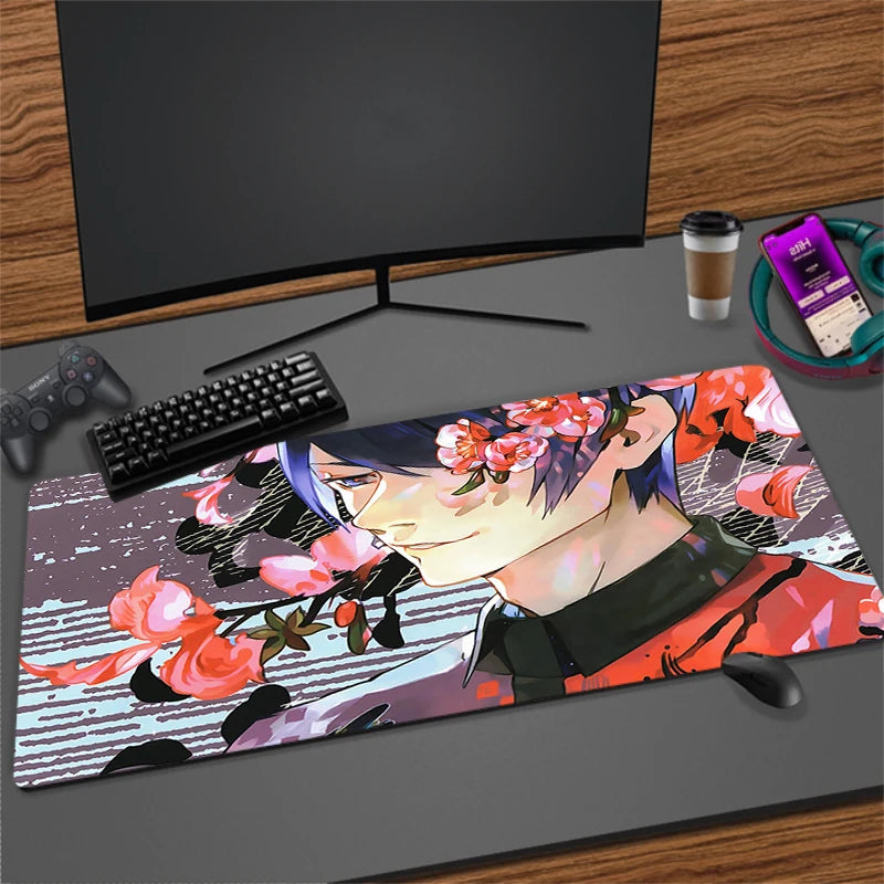 Large Anime Gaming Mouse Pad Non-Slip Rubber Mat for Keyboard and Desk, Multiple Sizes Available
