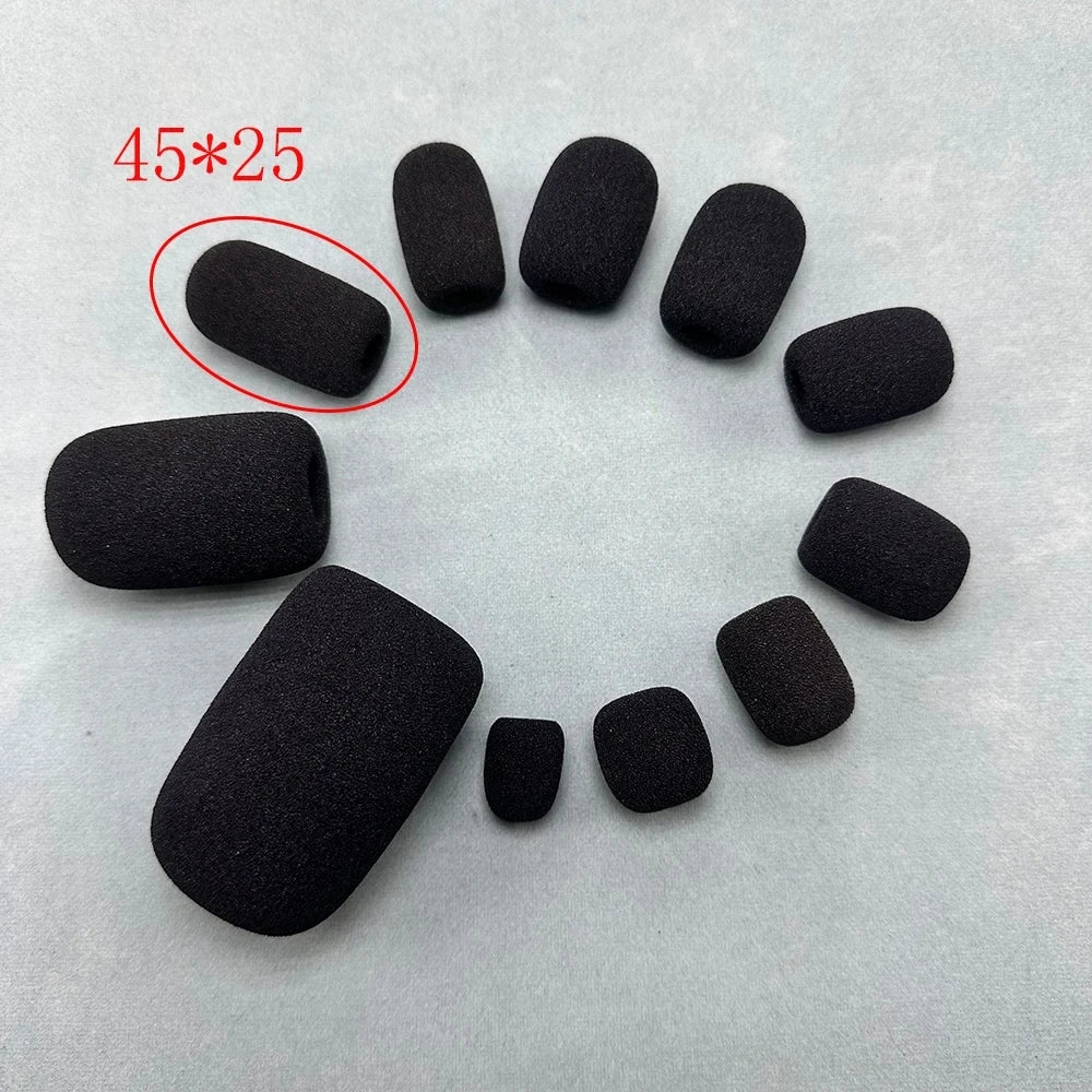 Microphone Foam Covers for Headsets and Mircophones – 10 Pack Noise Reduction Windscreens