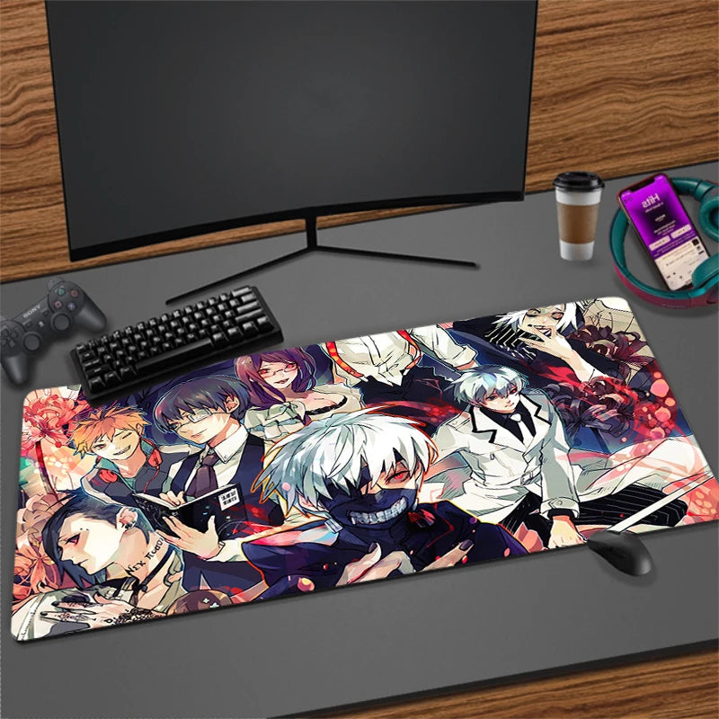 Large Anime Gaming Mouse Pad Non-Slip Rubber Mat for Keyboard and Desk, Multiple Sizes Available