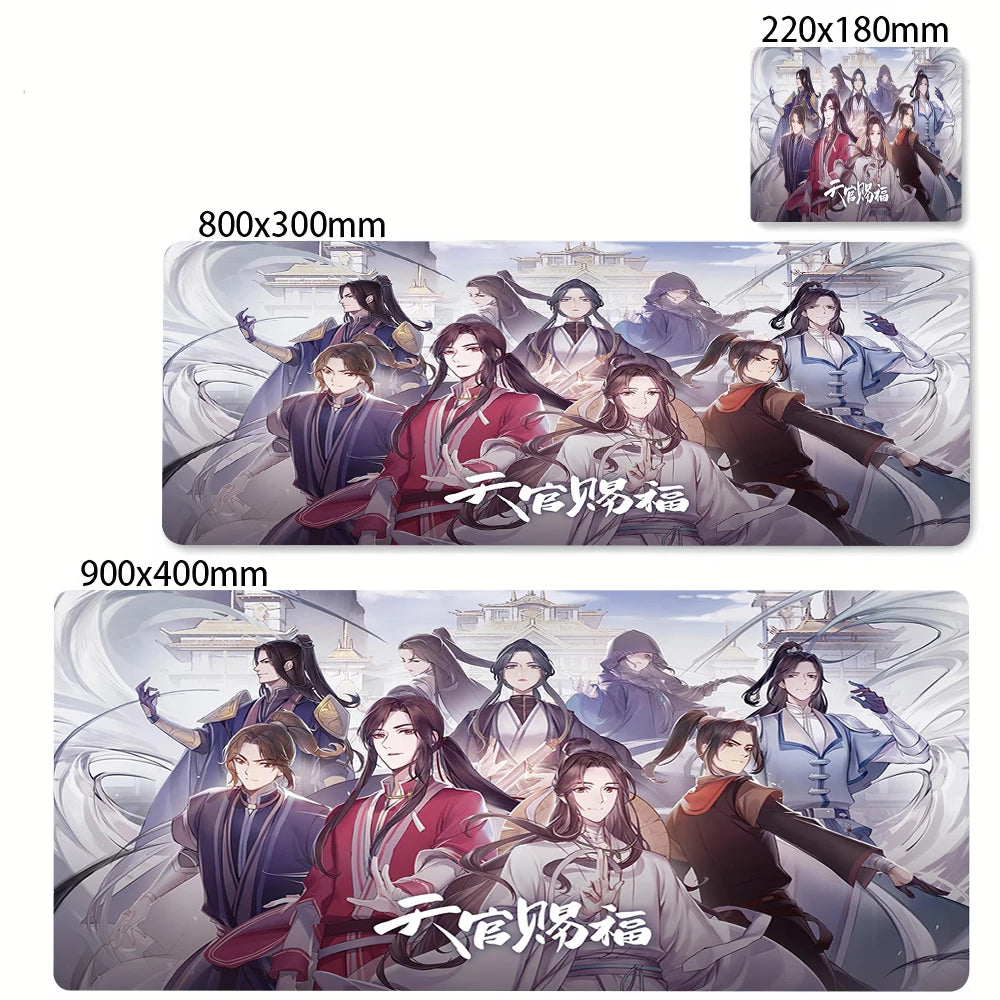 Large Non-slip Desk Mouse Pad with Stitched Edges and Wrist Rest for Office and Gaming Setups