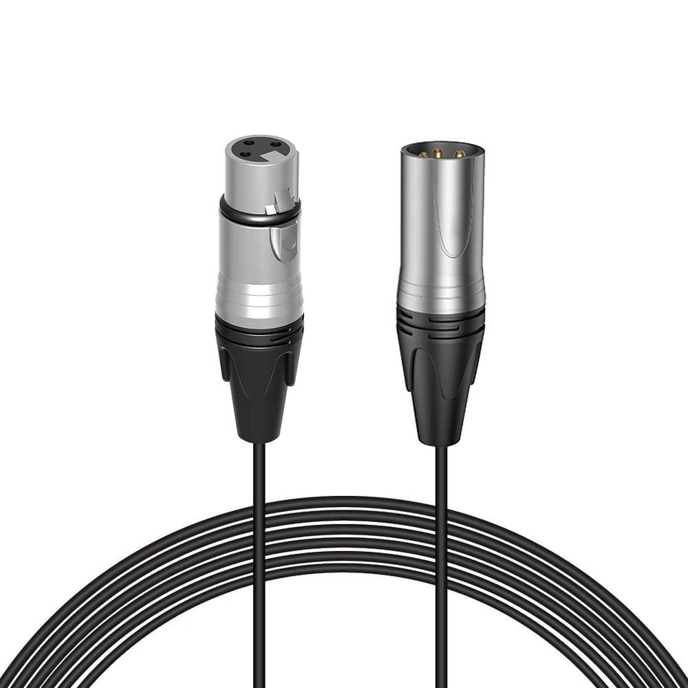 Premium 6m XLR Male to XLR Female Audio Adapter Cable for Microphone and Studio Recording