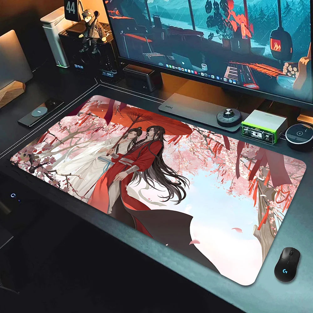 Large Gaming Mouse Pad Anime Desk Mat Non-slip Rubber Surface for Computer and Laptop Setups