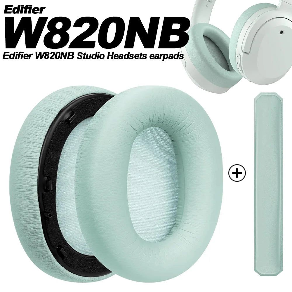 Replacement Premium Protein Leather Memory Foam Earpads for Edifier Over-Ear Headphones