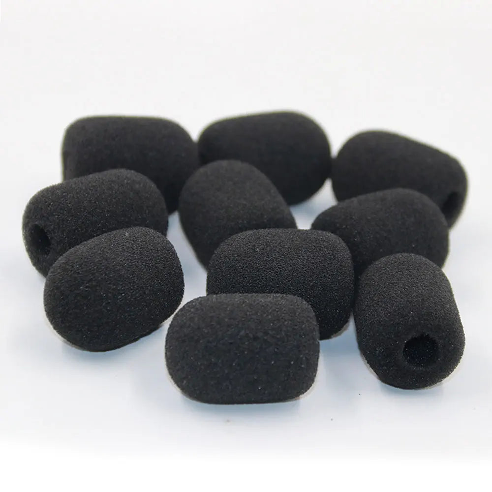 JCD 10pcs Mini Microphone Foam Covers, Windshield Sponge Mic Protectors for Headsets
