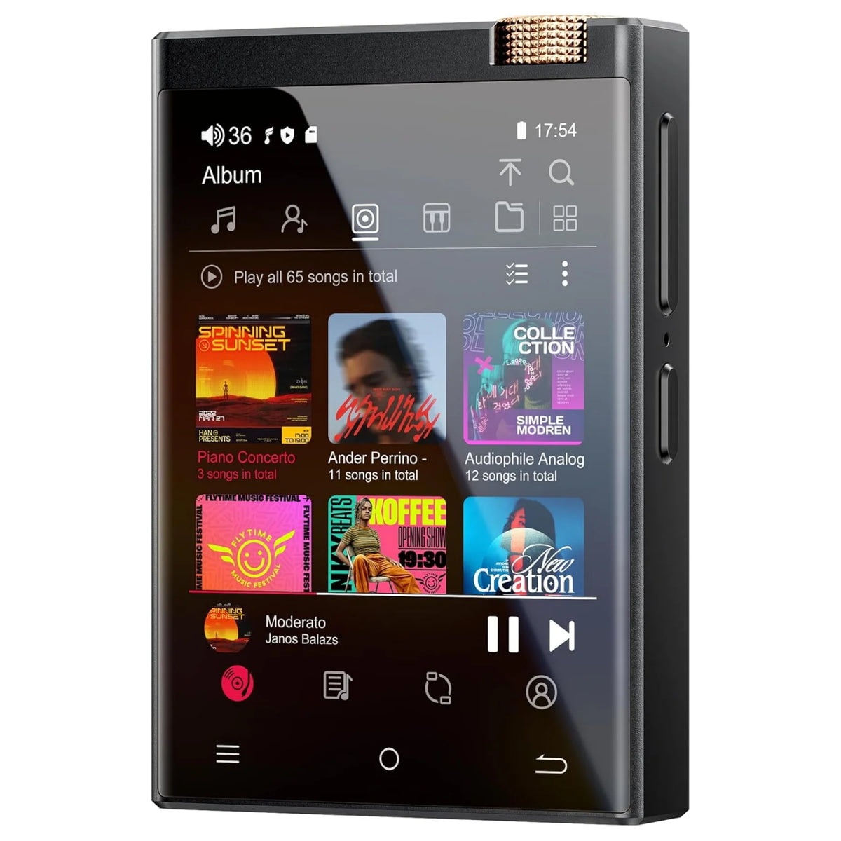 High Resolution MP3 Player with Bluetooth Wi-Fi Touchscreen and Expandable Memory up to 1TB