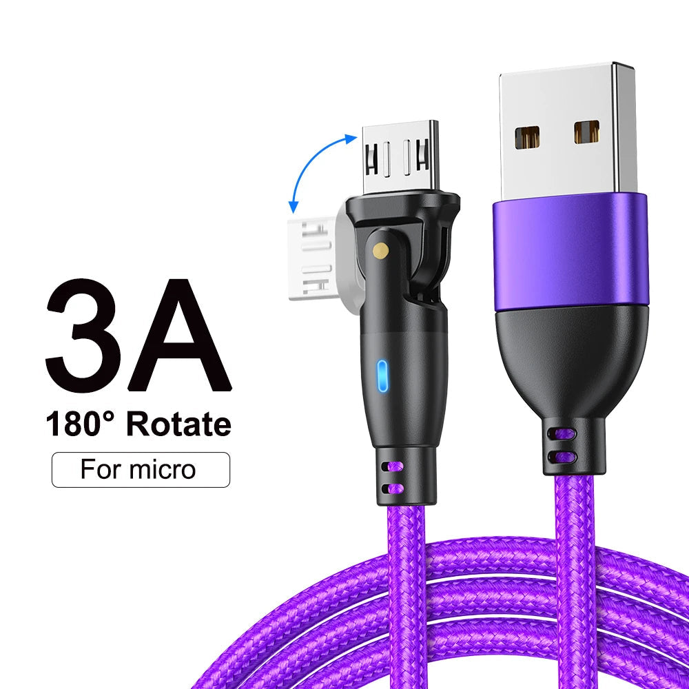 Fast Charging 3A Micro USB Cable for Android Phones with Braided Design and Data Sync