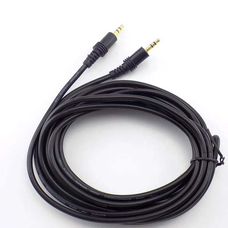 3.5mm Stereo Male to Male AUX Audio Cable for PC, Laptop, MP3 & Car, 1.5–20m Lengths
