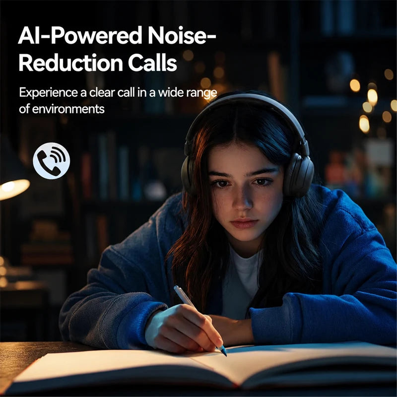 Wireless Bluetooth On-Ear Headphones with Hearing Protection and 65 Hours Battery Life Quick Charge