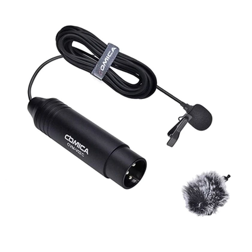 Professional Cardioid XLR Lavalier Microphone with 1.8m Cable for Camera Interviews and Vlogging