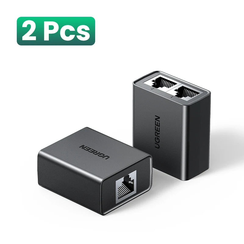 RJ45 1 to 2 Ethernet Splitter Adapter Network Cable Coupler for PC Laptop TV Box Router 100Mbps