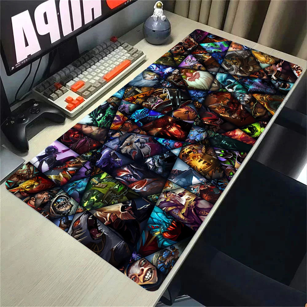 XXL Non-slip Rubber Gaming Mouse Pad with Stitched Edges for Desk and Keyboard 90x40cm
