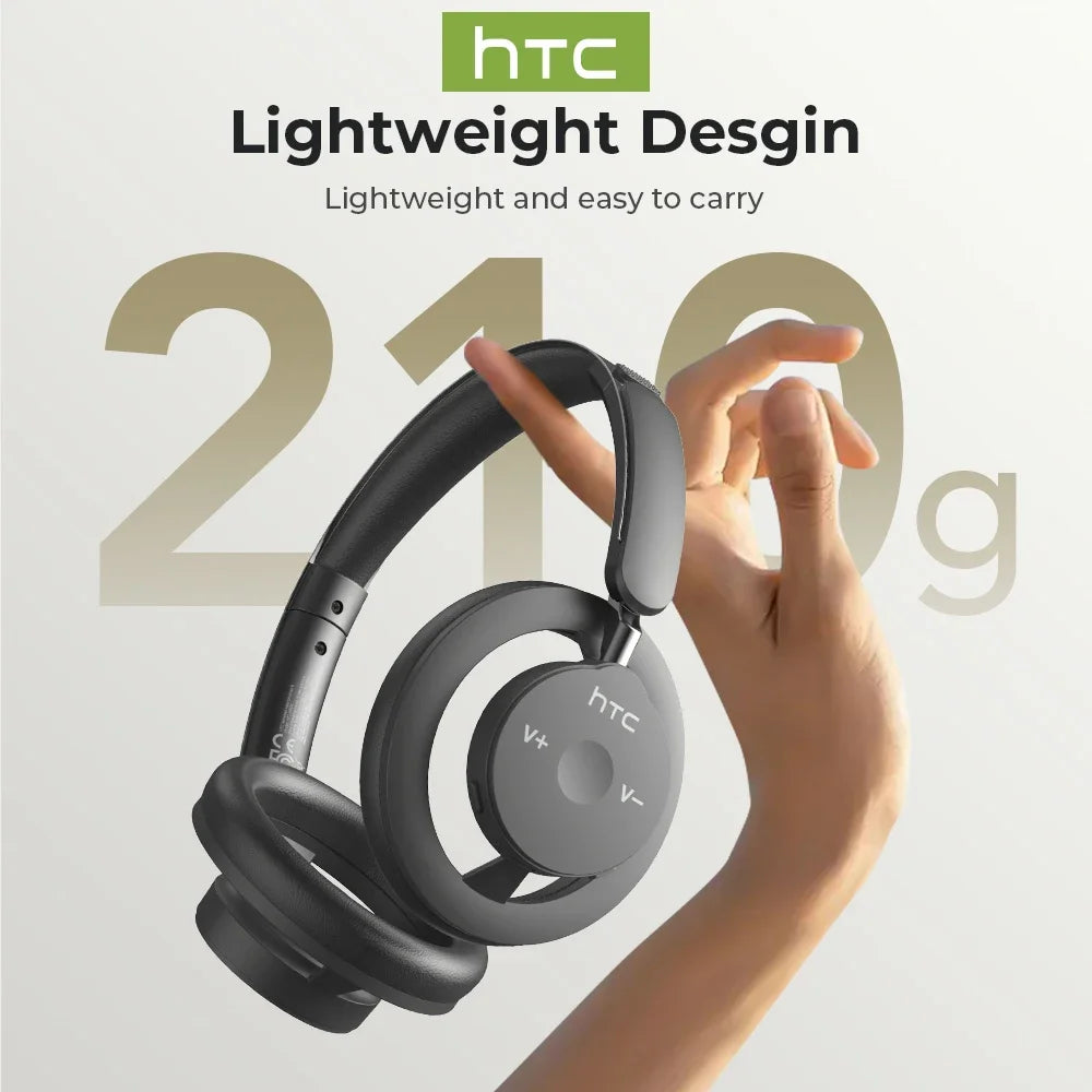 Open-Ear Wireless Bluetooth 5.3 Headphones Foldable AI Translate Headset for Work & Travel