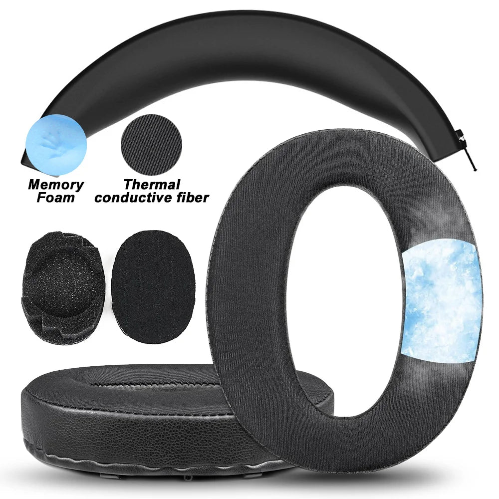 Premium Replacement Memory Foam and Protein Leather Earpads for Sony Over-Ear Headphones