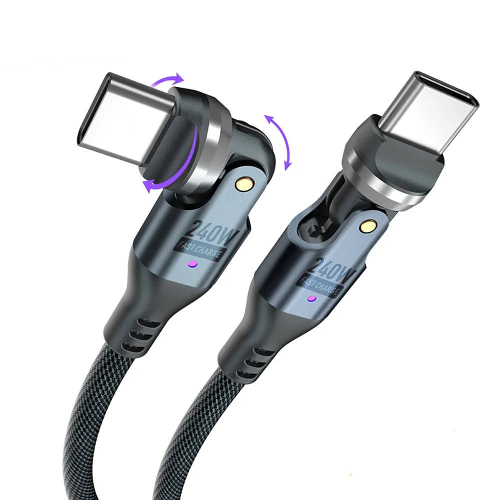 240W USB C to Type C Fast Charging Cable 5A Power Delivery Data Cord for Laptop and Phone
