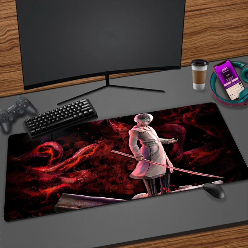 Large Anime Gaming Mouse Pad Non-Slip Rubber Mat for Keyboard and Desk, Multiple Sizes Available