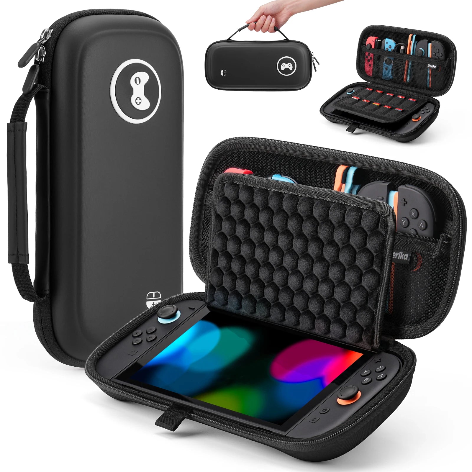 Waterproof Travel Carry Case for Nintendo Switch 2 & OLED Console with 10 Game Card Slots