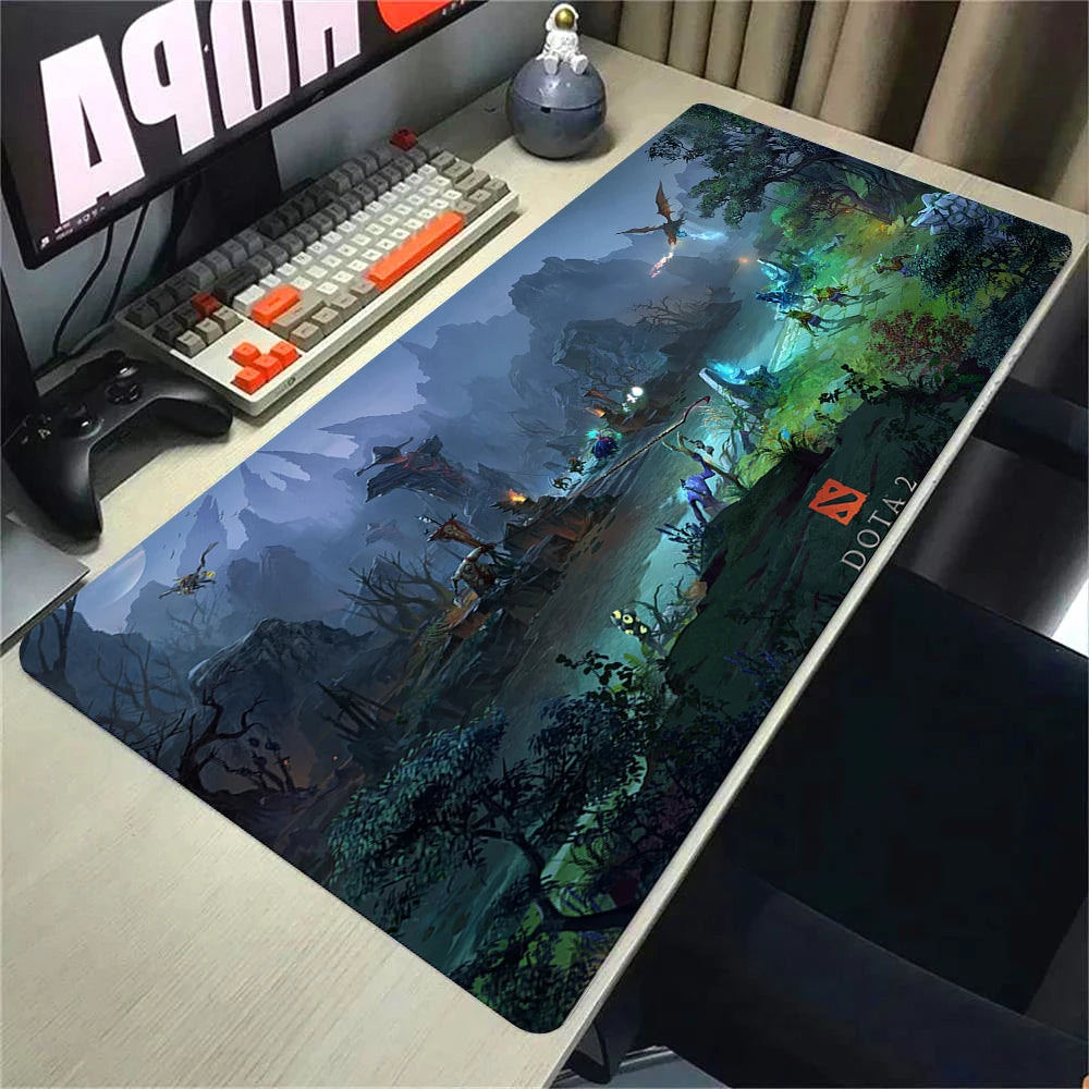 XXL Non-slip Rubber Gaming Mouse Pad with Stitched Edges for Desk and Keyboard 90x40cm