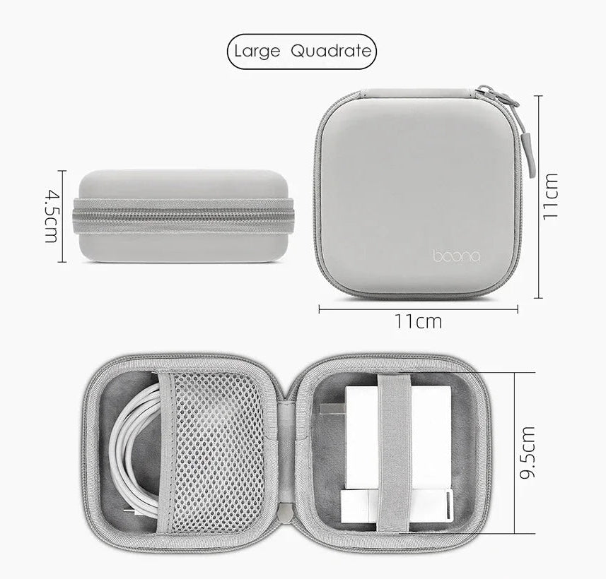 Mini Hard Shell Cable Storage Case for Chargers Adapters Power Supplies and Small Electronic Items