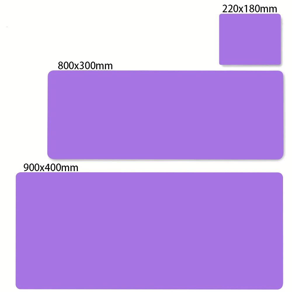 Large Waterproof Gaming Mouse Pad Solid Colour Natural Rubber Non-slip Desk Mat for Keyboard