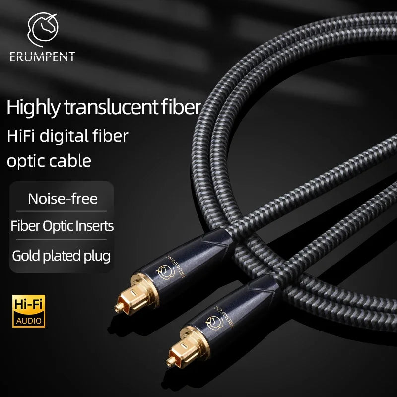 Premium Optical Fibre Audio Cable SPDIF Digital Sound Connection for Home Theatre and Gaming