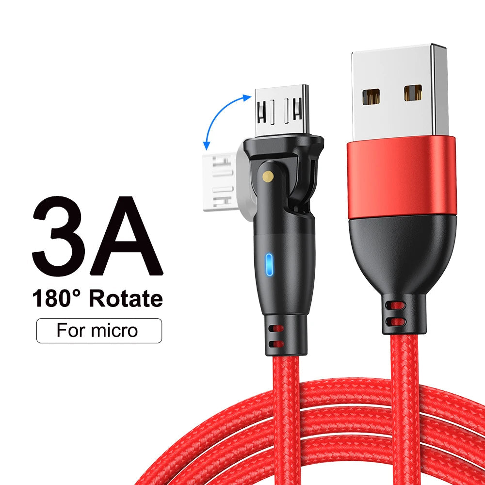 Fast Charging 3A Micro USB Cable for Android Phones with Braided Design and Data Sync