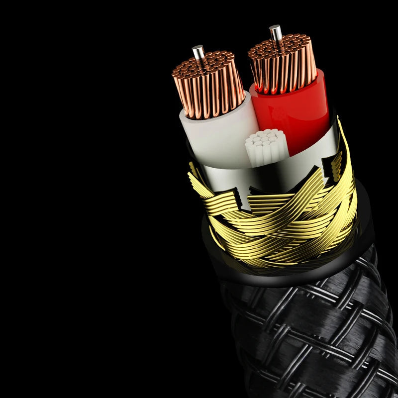 Premium Dual XLR to Dual RCA Audio Cable with 6N OCC Copper for HiFi Amplifier and Mixer