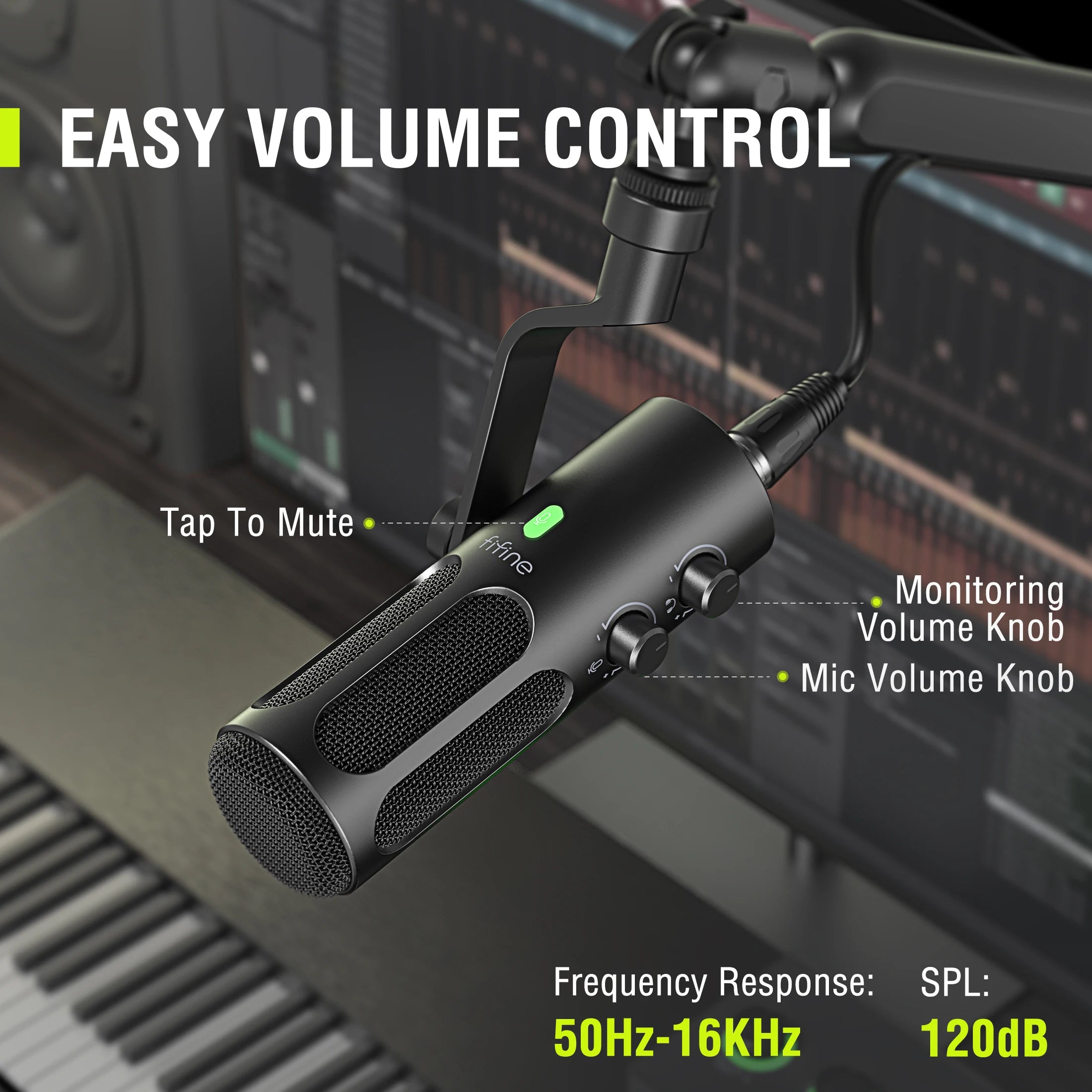 Heavy Duty USB and XLR Dynamic Microphone for Podcasting Studio Recording with Noise Reduction