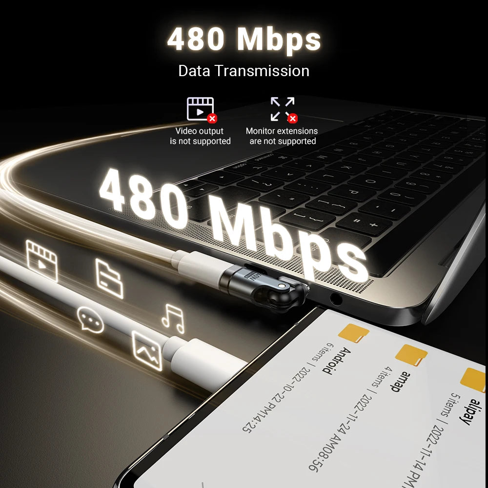 240W USB C Fast Charging Male to Female Converter Adapter with 180 Degree Elbow Design