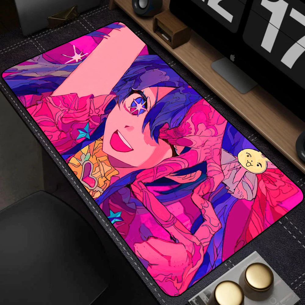 Large Anti-Slip Gaming Mouse Pad with Kawaii Illustration, Extended Deskmat for Keyboard and PC