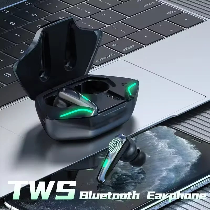 Wireless Bluetooth 5.0 Gaming Earbuds with Microphone and Charging Case for High Fidelity Sound