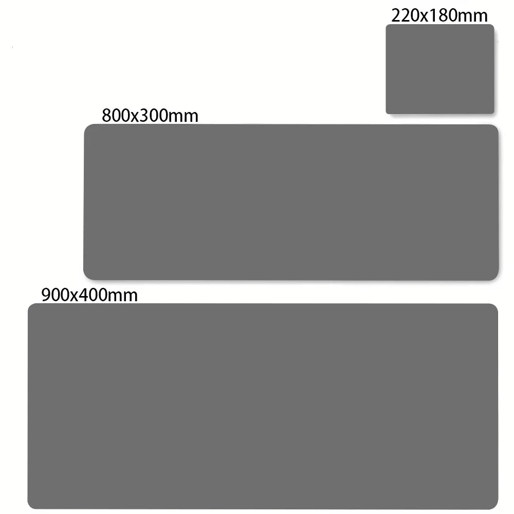 Large Waterproof Gaming Mouse Pad Solid Colour Natural Rubber Non-slip Desk Mat for Keyboard
