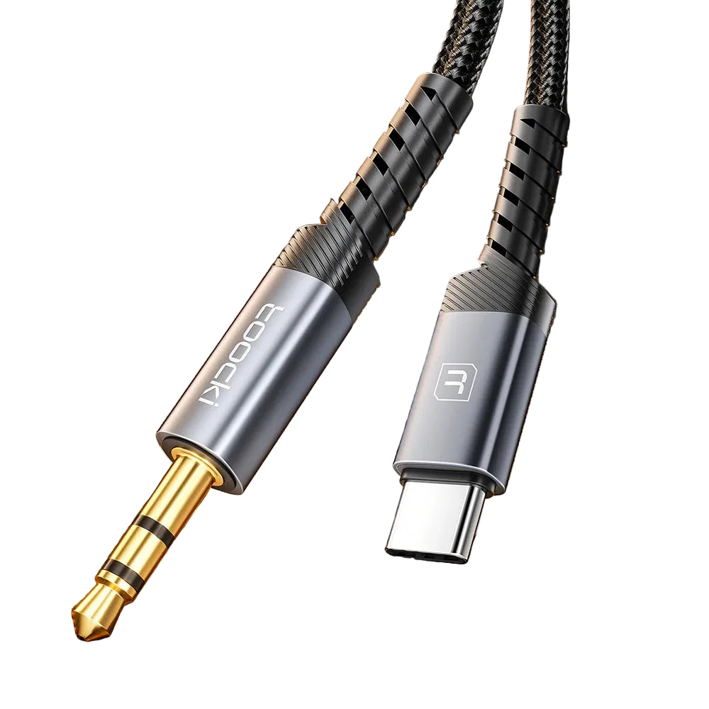 USB-C and Lightning to 3.5mm Audio Cable Male to Male Braided Aux Adapter for Phones and Speakers