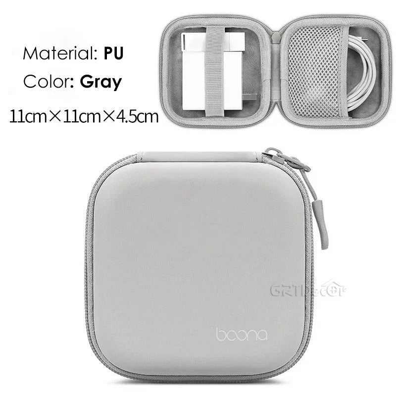 Mini Hard Shell Cable Storage Case for Chargers Adapters Power Supplies and Small Electronic Items