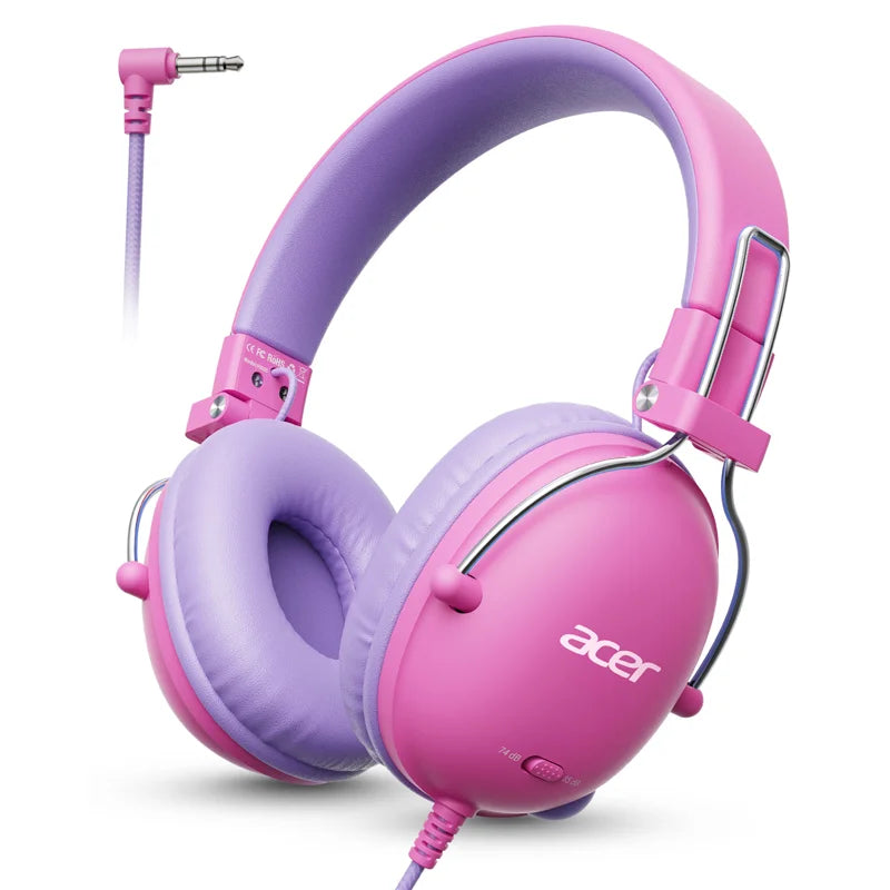 Children’s Safe Wired On-Ear Headphones with Volume Limiter Stereo Sound and Comfortable Fit