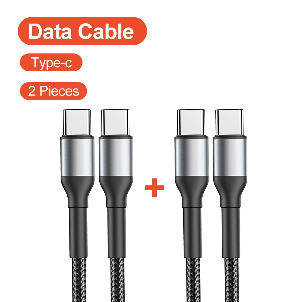 USB C to USB C Fast Charging Braided Cable 60W PD Data Sync Cord for Phones and Tablets