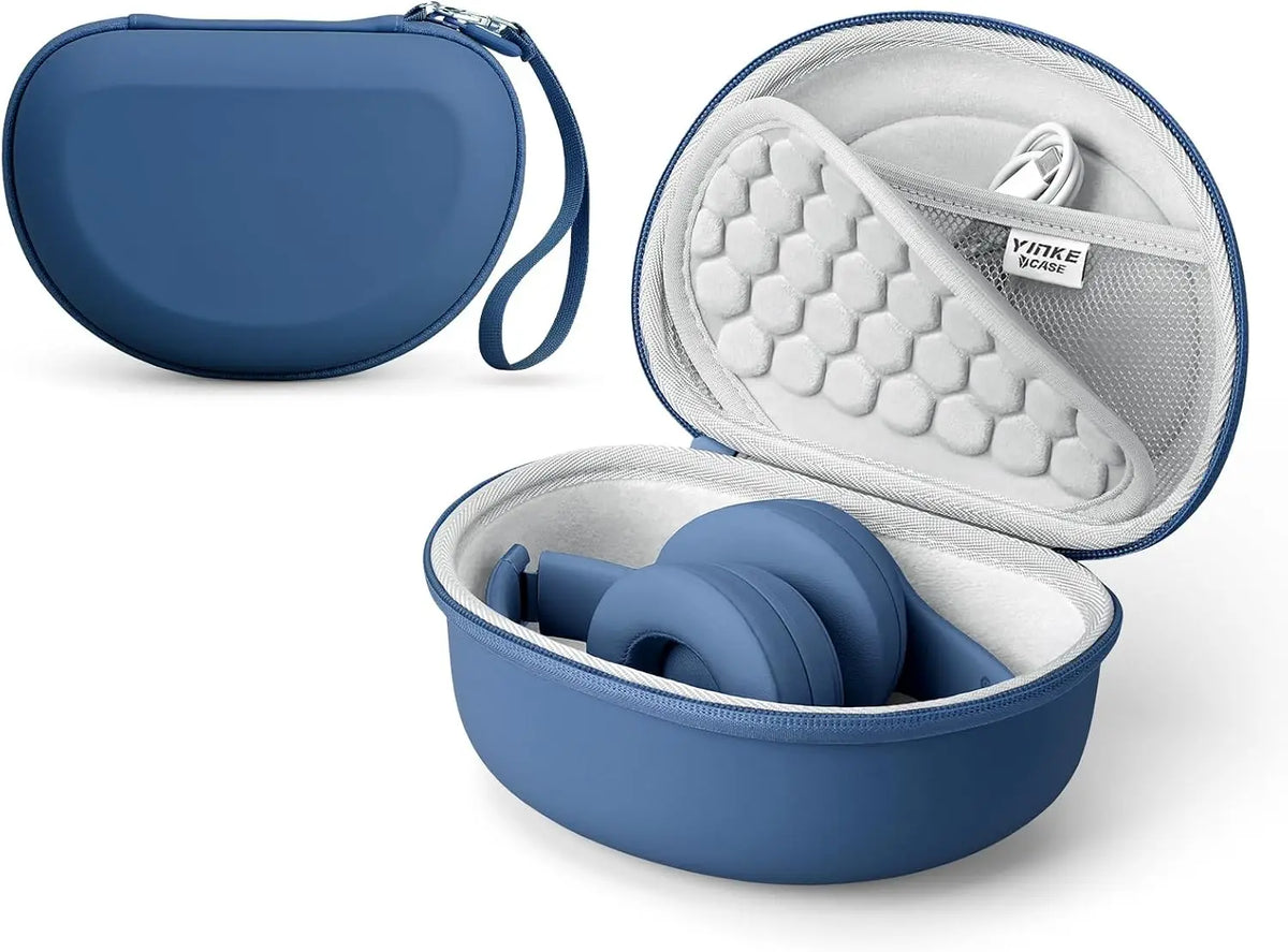 Hard Shell Headphone Carry Case for Foldable Wireless Over-Ear Headphones with Lanyard Travel Bag